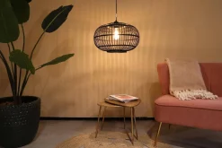 Lampa wisząca Boho bambusowa 46x46x128cm (55716-074) - DIJK