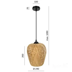 Lampa wisząca BOHO BERN 1xE27 Kobi Design (002156KOB) - KOBI LIGHT