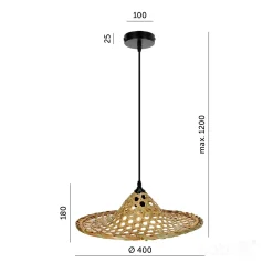 Lampa wisząca BOHO BRAGA 1xE27 Kobi Design (002152KOB) - KOBI LIGHT