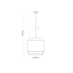 Lampa wisząca BOHO czarna Ø 38 (6542) - TK Lighting