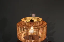 Lampa wisząca Boho papierowa 38x38x128cm (55697-017) - DIJK