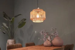 Lampa wisząca Boho papierowa 38x38x128cm (55697-017) - DIJK