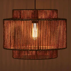 Lampa wisząca Boho papierowa 38x38x128cm (55697-017) - DIJK