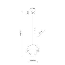 Lampa wisząca BONO OCHRA 1 M (10275) - TK Lighting