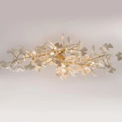 Lampa wisząca BOTANIKA WAVE złoto biała 125 cm (XY080P-120) - Step into Design