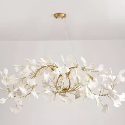 Lampa wisząca BOTANIKA WAVE złoto biała 125 cm (XY080P-120) - Step into Design