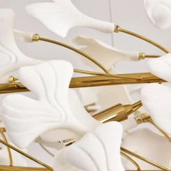 Lampa wisząca BOTANIKA WAVE złoto biała 125 cm (XY080P-120) - Step into Design