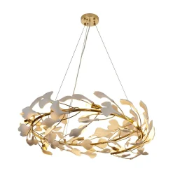 Lampa wisząca BOTANIKA złoto biała 80 cm (XY080P-80) - Step into Design