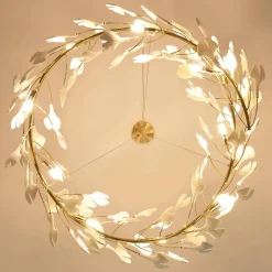 Lampa wisząca BOTANIKA złoto biała 80 cm (XY080P-80) - Step into Design