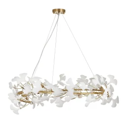 Lampa wisząca BOTANIKA złoto biała 100 cm (XY080P-100) - Step into Design