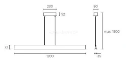 Lampa wisząca BRAVO złota (00-4925-F5-M1) -GROK- Leds-C4 - żyrandol