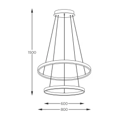 Lampa wisząca BRENO złota Ø 80 (2023200-GD) - Zuma Line