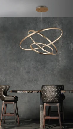 Lampa wisząca BRIGHTON 3 GO złota LED (AZ4429) - Azzardo