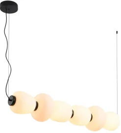 Lampa wisząca BRILLA LED biało-czarna 125 cm (ST-CP241210-6L BLACK WHITE) - Step into Design