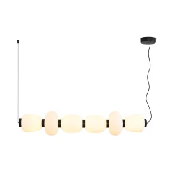 Lampa wisząca BRILLA LED biało-czarna 125 cm (ST-CP241210-6L BLACK WHITE) - Step into Design