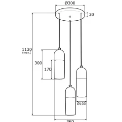 Lampa wisząca BURGOS (1466) - ARGON