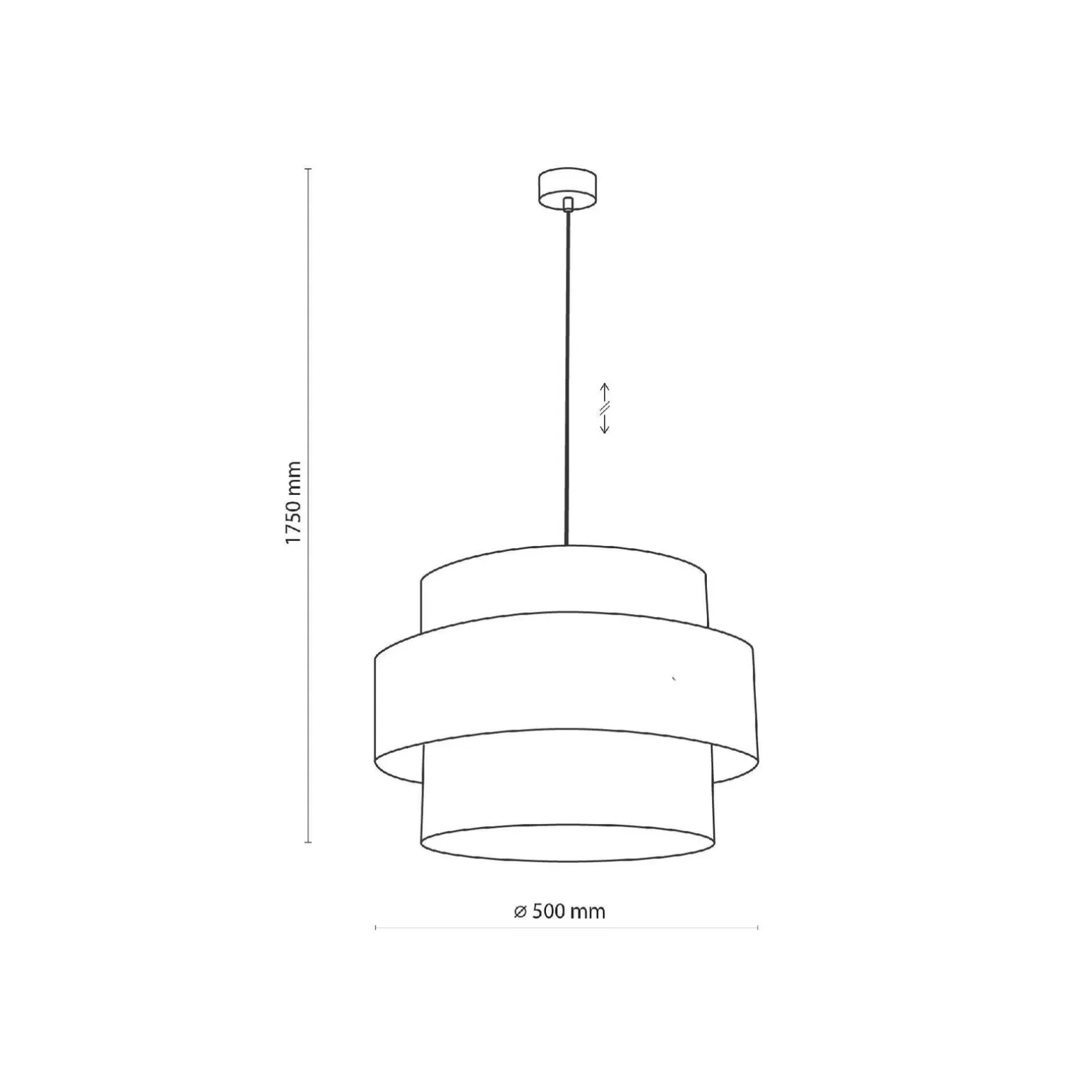 Lampa wisząca CALISTO JUTA 3 PŁ Ø 50 (5402) - TK Lighting