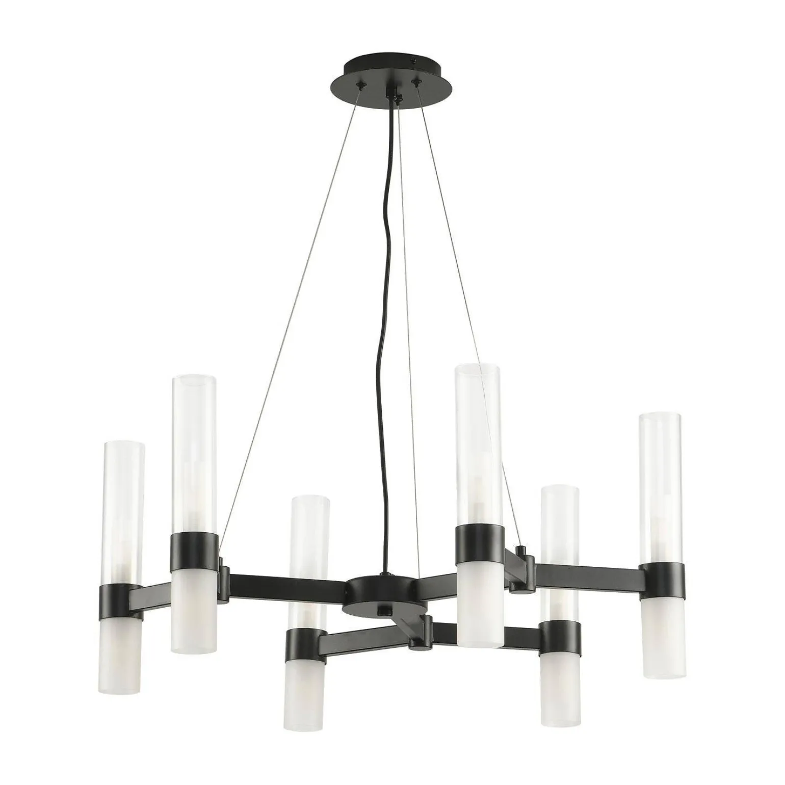 Lampa wisząca CANDELA-6 czarna 70 cm (DN1505-6 black) - Step into Design