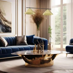 Lampa wisząca CAPITAL 2 złota (MLP0941) - Milagro