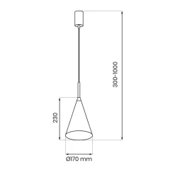 Lampa wisząca CAPITAL czarna Ø17cm (MLP0964) - Milagro