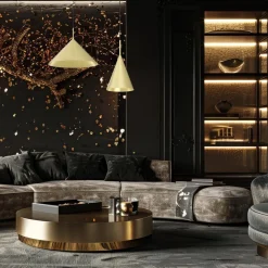 Lampa wisząca CAPITAL złota Ø17cm (MLP0963) - Milagro