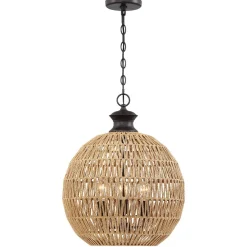 Lampa wisząca Casablanca - 3 źródła światła - Palladiański brąz (QZ-CASABLANCA-3P-PBZ) - Elstead Lighting