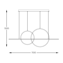 Lampa wisząca CHOLET złota (MD7358-2A-3GT) - Zuma Line