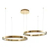 Lampa wisząca CIRCLE 80+80 LED złoty połysk na 1 podsufitce (DN924-80+80 gold) - Step into Design