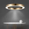 Lampa wisząca CIRCLE 80 LED mosiądz szczotkowany 80 cm (ST-8848-80 brass) - Step into Design
