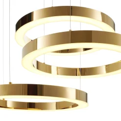 Lampa wisząca CIRCLE 60+60+60 LED złoty połysk na 1 podsufitce (DN924-60+60+60 gold) - Step into Design