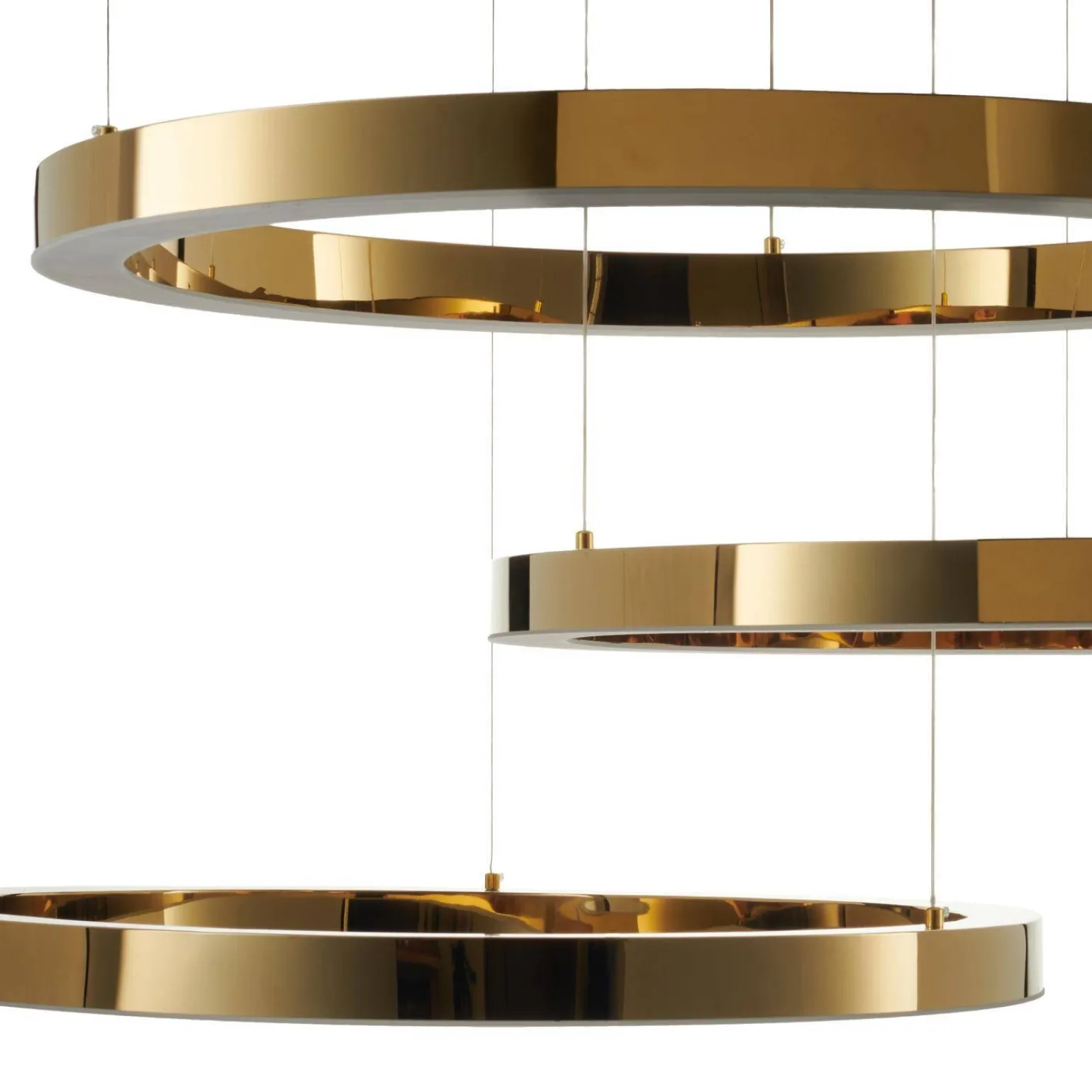 Lampa wisząca CIRCLE 40+60+60 LED złoty połysk na 1 podsufitce (DN924-40+60+60 gold) - Step into Design