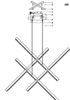 Lampa wisząca CRISS CROSS LED złota 78 cm (ST-MD240406-4 gold) - Step into Design
