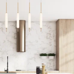 Lampa wisząca Cumberland - 1 źródło światła - Szczotkowane złoto (QN-CUMBERLAND-1P-BG) - Quintiesse