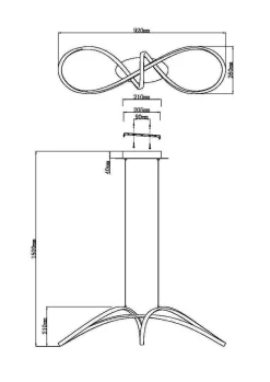 Lampa wisząca Curve czarna (MOD156PL-L52B4K) - Maytoni
