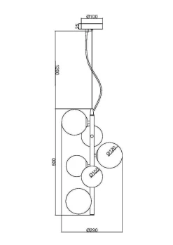 Lampa wisząca Dallas (MOD545PL-06BS) - Maytoni