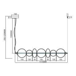 Lampa wisząca DAPHNE SMOKED 40W (ML0348) - Milagro