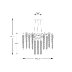 Lampa wisząca DIJON złota (MD3720-1-EGN) - Zuma Line