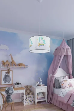 Lampa wisząca do pokoju dziecka bajkowy wzór JEDNOROŻEC 40 (SL.1413) - Sollux Lighting