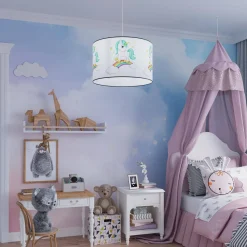 Lampa wisząca do pokoju dziecka bajkowy wzór JEDNOROŻEC 40 (SL.1413) - Sollux Lighting