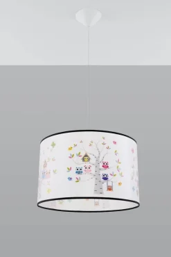 Lampa wisząca do pokoju dziecka bajkowy wzór SOWY 40 (SL.1423) - Sollux Lighting