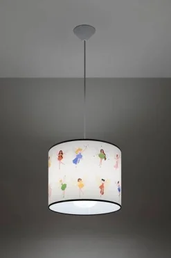 Lampa wisząca do pokoju dziecka bajkowy wzór WRÓŻKI 30 (SL.1416) - Sollux Lighting
