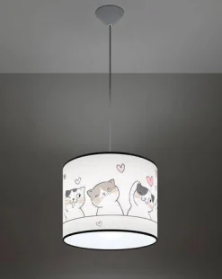 Lampa wisząca do pokoju dziecka bajkowy wzór CAT 30 (SL.1418) - Sollux Lighting