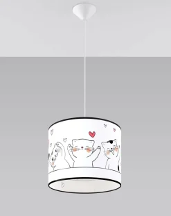 Lampa wisząca do pokoju dziecka bajkowy wzór CAT 30 (SL.1418) - Sollux Lighting