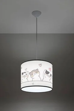 Lampa wisząca do pokoju dziecka bajkowy wzór CAT 30 (SL.1418) - Sollux Lighting