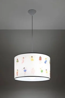 Lampa wisząca do pokoju dziecka bajkowy wzór WRÓŻKI 40 (SL.1417) - Sollux Lighting