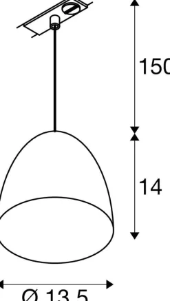 Lampa wisząca do szynoprzewodu 1 fazowego PARA CONE 14 miedź (1008060) - SLV