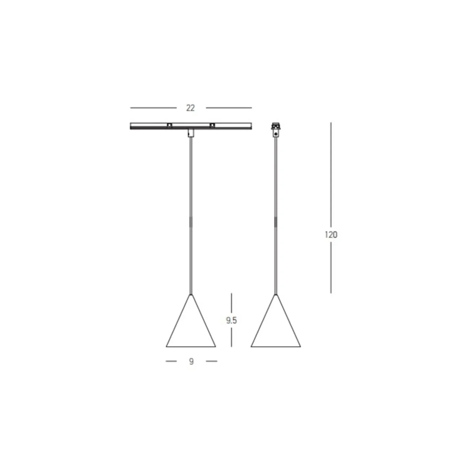Lampa wisząca do szyny ULTRA SLIM MAGNETIC 8W 48V 3000K czarna (23116) - Zambelis