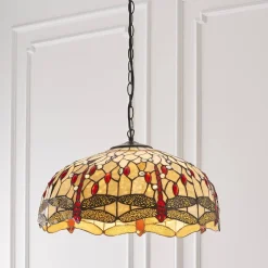 Lampa Wisząca Dragonfly beige (64079) Tiffany