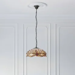 Lampa Wisząca Dragonfly beige (70824) Tiffany