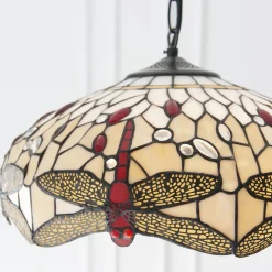 Lampa Wisząca Dragonfly beige (70824) Tiffany